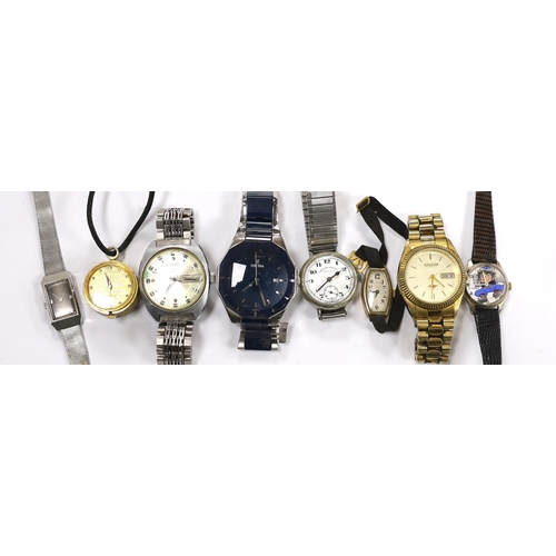 901 - Sundry mainly modern wrist watches, including Sekonda, Citizen and Festina and an earlier West End W... 