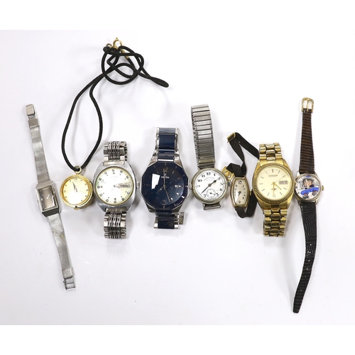 901 - Sundry mainly modern wrist watches, including Sekonda, Citizen and Festina and an earlier West End W... 