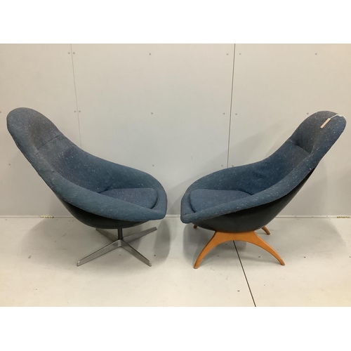 1029 - Two Lurashell chairs, larger width 80cm, height 104cm