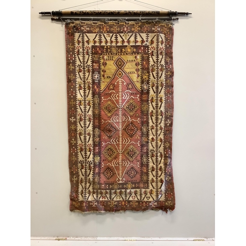 109 - Two Kilim flatweave carpets, larger 160 x 100cm