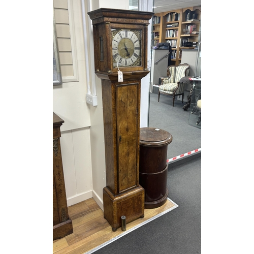 117 - William Wilkins, Devizes. An 18th century 10 inch thirty hour longcase clock dial with date aperture... 