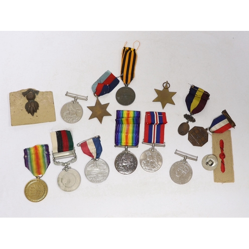 240 - Twelve medals including; a British War Medal, a Victory Medal, three 1939-45 War Medals, two 1939-45... 