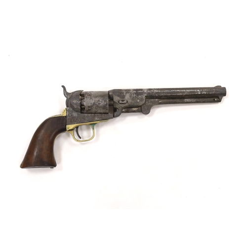 261 - A six shot .36 Colt Navy percussion revolver number 200761 (matching) regulation underlever rammer,... 