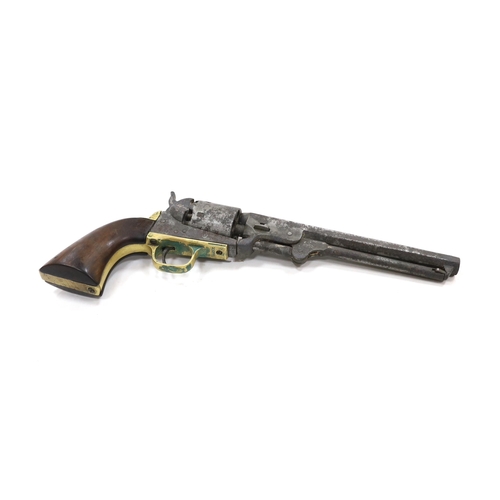 261 - A six shot .36 Colt Navy percussion revolver number 200761 (matching) regulation underlever rammer,... 