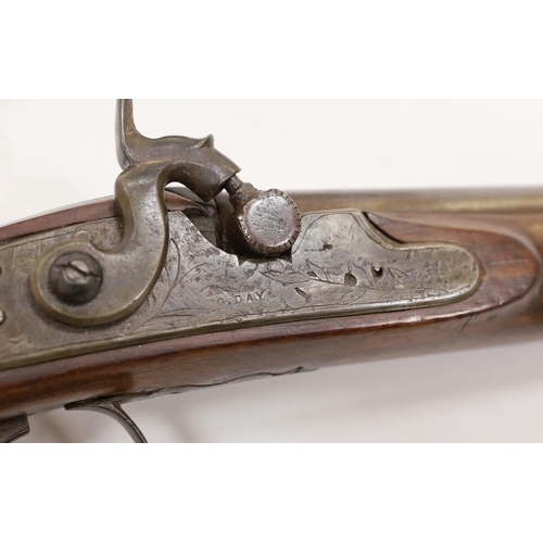 262 - A pair of 12 bore percussion pistols converted from percussion sporting guns, round twist barrels, l... 