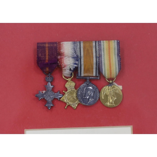 275 - Major Percy Eardley Wilmot, a framed WWI medal group comprising of the War Medal, Victory Medal, 191... 