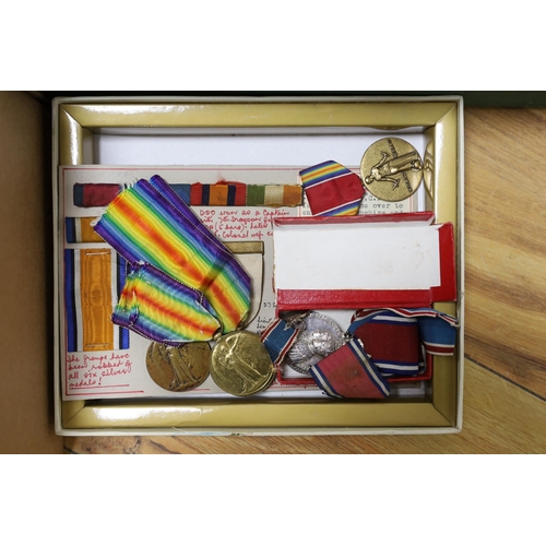 282 - A collection of mainly British medals, awards and associated items including; six coronation medals ... 