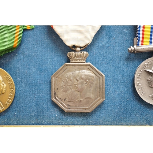 285 - Eighteen French medals, including The War Cross, TOE French Legion Cross, Medal of Honour, Croix du ... 