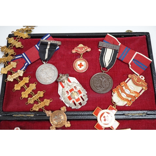 289 - A collection of British Red Cross, etc. medals, awards and memorabilia including medals in original ... 