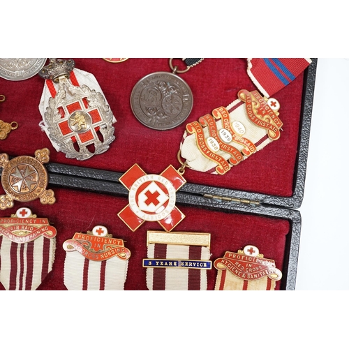 289 - A collection of British Red Cross, etc. medals, awards and memorabilia including medals in original ... 