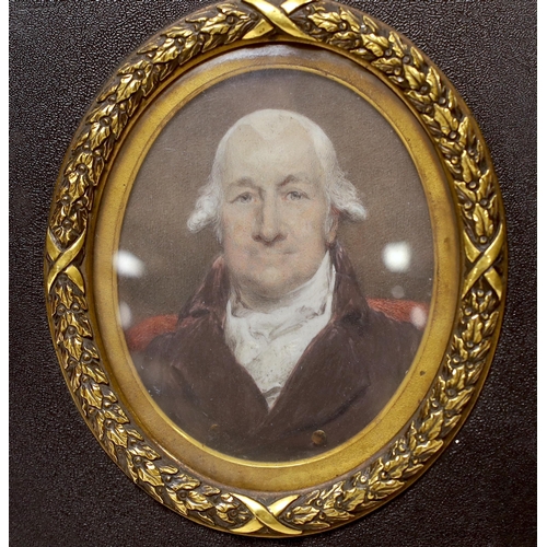 292 - John Wright (c.1745 - 1820), oval portrait miniature of John Broadley Wilson, son of John Wilson, Ca... 