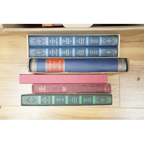 322 - ° ° A quantity of mostly fiction Folio Society books including Charles Dickens, some history related... 