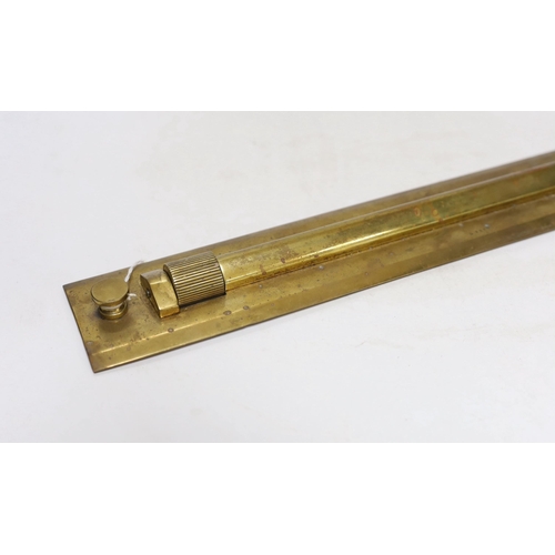 335 - A military brass parallel ruler, Board of Ordnance broad arrow, serial number 3938