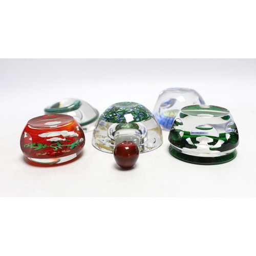 360 - Four boxed paperweights including St Louis Adam & Eve, Baccarat sulphide, Perthshire etc.