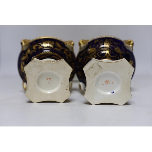 371 - A pair of 19th century Derby pot pourri, a Wedgwood Imari dish, an early 19th century Paris porcelai... 