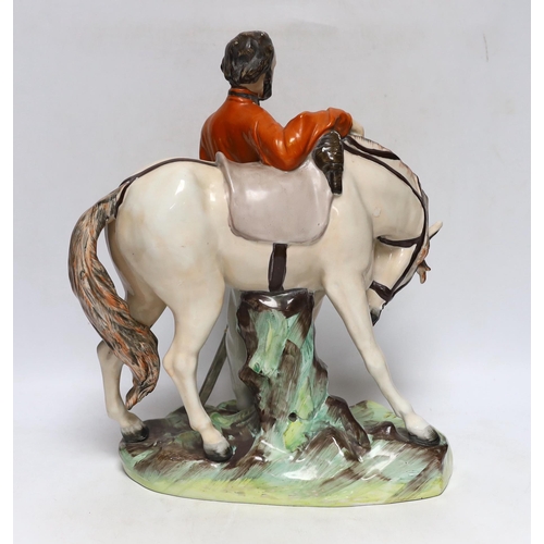 379 - A mid 19th century Staffordshire group of Garibaldi by Thomas Parr, 37cm high