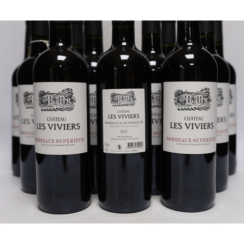 399 - Twelve bottles of Chateau Les Vivers 2021