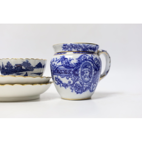 446 - Liverpool, Seth Pennington and John Part, a Porter and Ferryman pattern coffee cup, c.1780, together... 