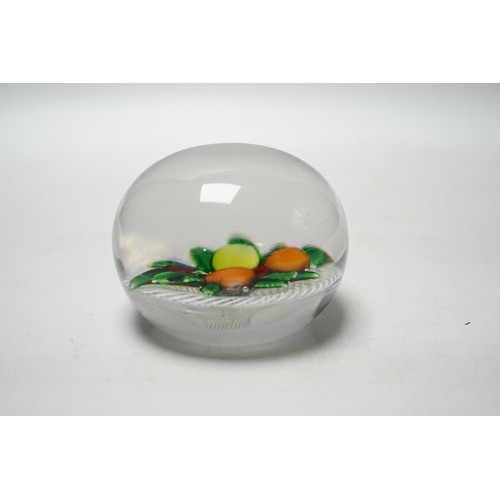 456 - A St Louis mixed fruit paperweight, 8cm in diameter