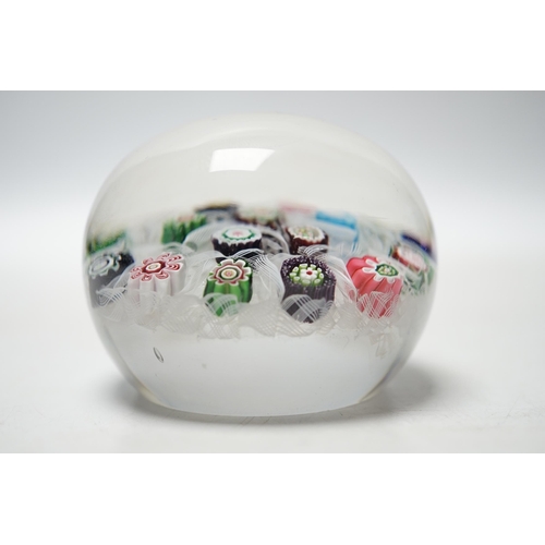 464 - A Clichy upset muslin paperweight, 7cm diameter