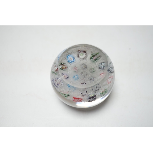 464 - A Clichy upset muslin paperweight, 7cm diameter