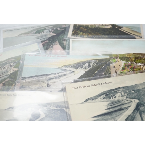 466 - A large quantity of early to mid 20th century postcards of Eastbourne and the surrounding area, all ... 