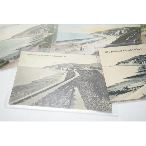 466 - A large quantity of early to mid 20th century postcards of Eastbourne and the surrounding area, all ... 