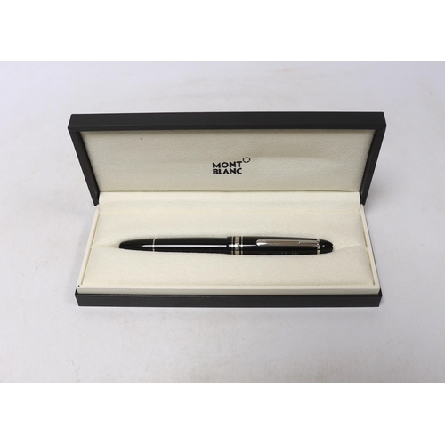 478 - A Montblanc boxed Meistertuck fountain pen and a leather cased Montblanc ballpoint pen, a spare bo... 