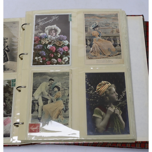 479 - Three albums of French postcards (c.1930)