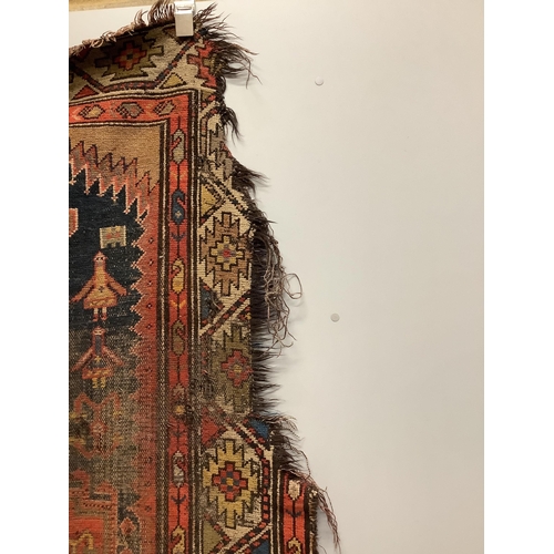 57 - An antique Afghan runner, 350 x 104cm