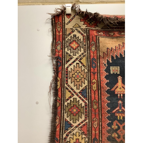 57 - An antique Afghan runner, 350 x 104cm