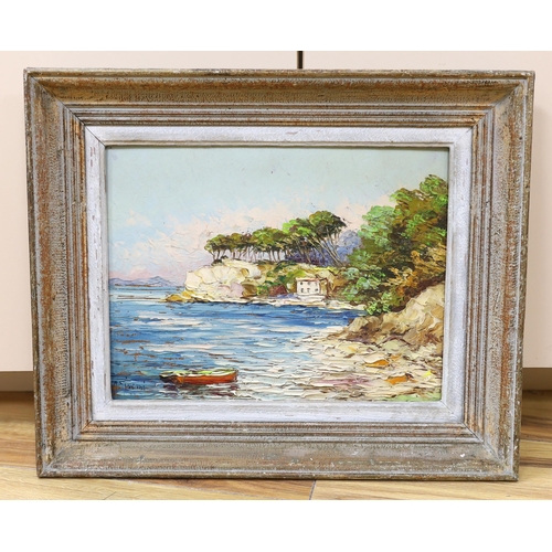 692 - A. Giovani, impasto oil on board, 'Cote DAzur, France', signed, 25 x 34cm