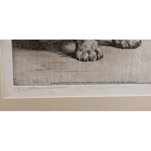 719 - Herbert Dicksee (1862-1942), etching, 'A Sealyham Pup', signed in pencil, publ. 1923 by Frost & Reed... 