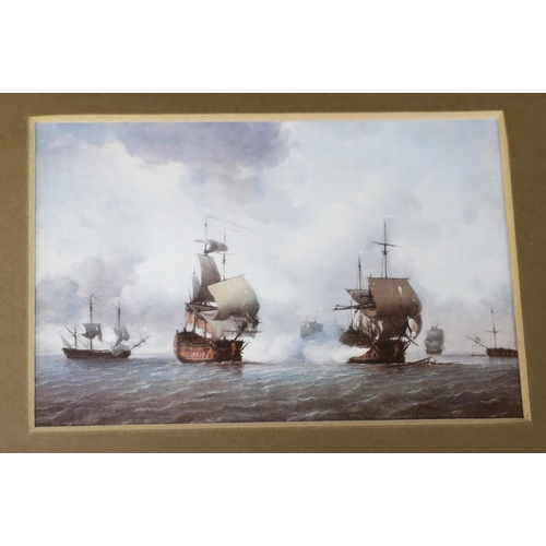 737 - After Willem Van de Velde the younger (1633-1707), colour print, Dutch East India Fleet together wit... 