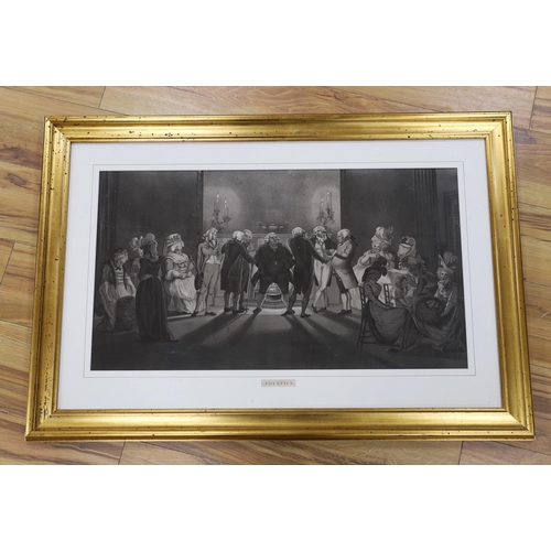 743 - After Catherine Maria Fanshawe (1765-1834), mezzotint, 'Politics', 40 x 71cm