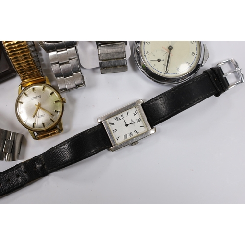 949 - Six assorted gentleman's wrist watches including a Seiko Diashock automatic, two other Seiko watches... 