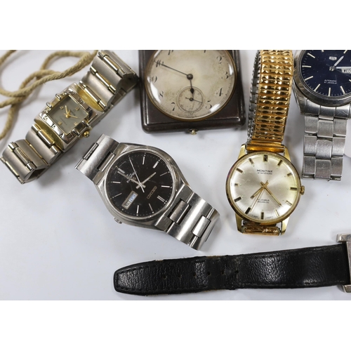 949 - Six assorted gentleman's wrist watches including a Seiko Diashock automatic, two other Seiko watches... 