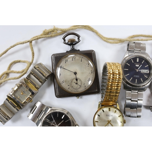 949 - Six assorted gentleman's wrist watches including a Seiko Diashock automatic, two other Seiko watches... 