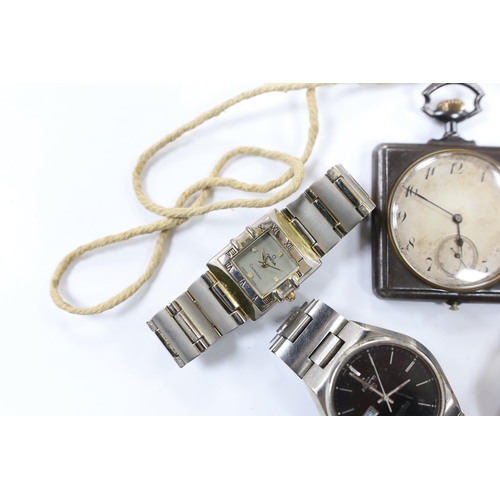 949 - Six assorted gentleman's wrist watches including a Seiko Diashock automatic, two other Seiko watches... 