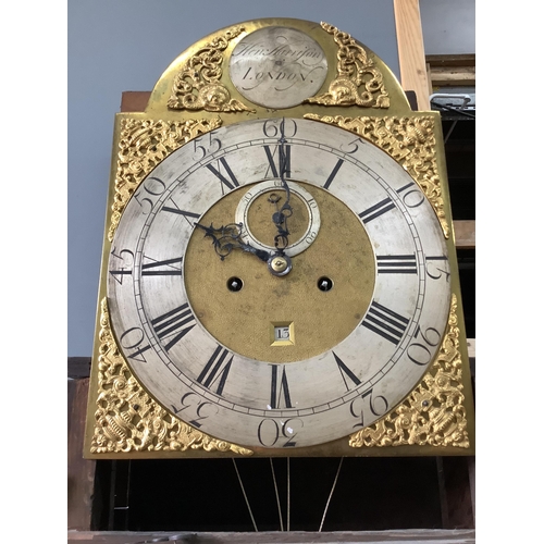 11 - A late 18th / early 19th century chinoiserie lacquer eight day longcase clock, marked Harrington, Lo... 