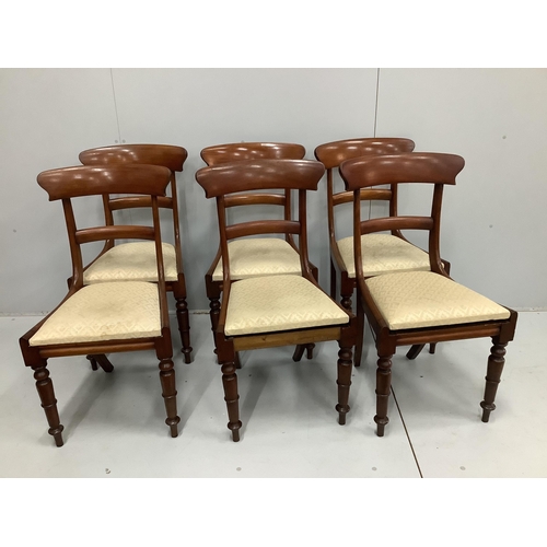 103 - A set of six early Victorian mahogany dining chairs