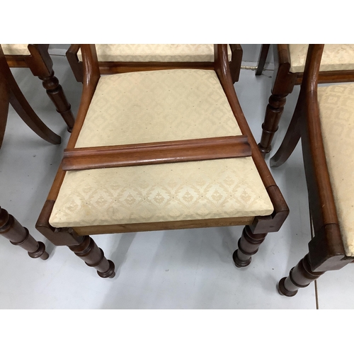 103 - A set of six early Victorian mahogany dining chairs