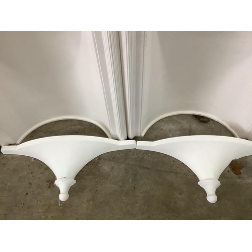 16 - A pair of Hodkin & Jones Milano cast plaster niches, width 72cm, height 140cm