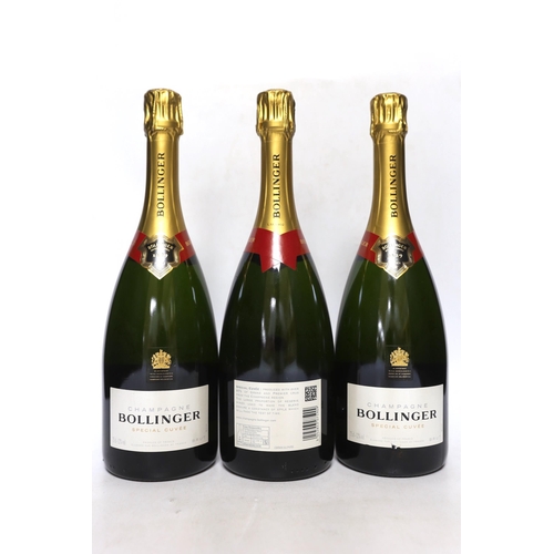 255 - Three bottles of Bollinger Champagne