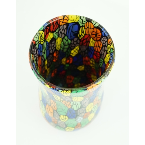 259 - ** ** Vittorio Ferro (1932-2012) A Murano glass Murrine vase, the waisted body with a multicoloured ... 