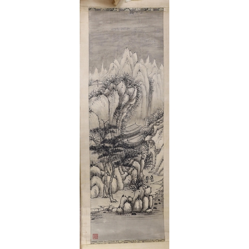 319 - Four mid 20th century Chinese scroll pictures