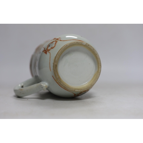 327 - An 18th century Chinese Export famille rose mug, 14cm