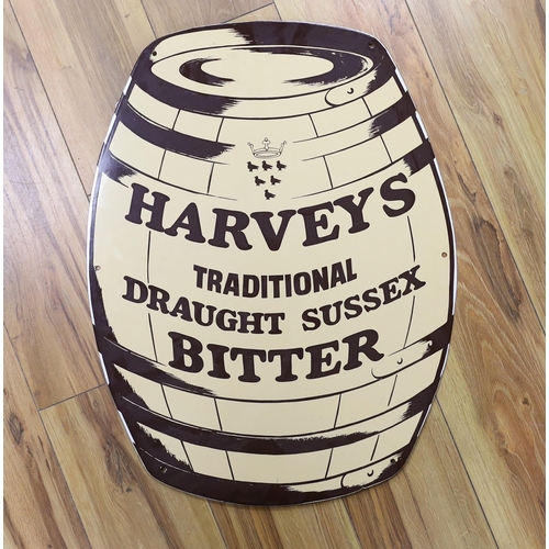 445 - A Harveys traditional draught Sussex bitter enamel sign, 61cm high