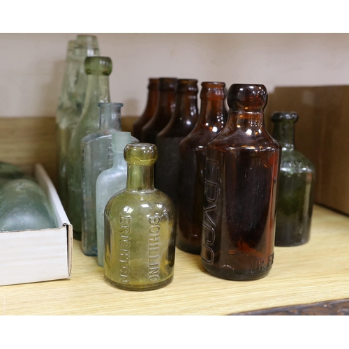 448 - A quantity of early to mid 20th century glass bottles