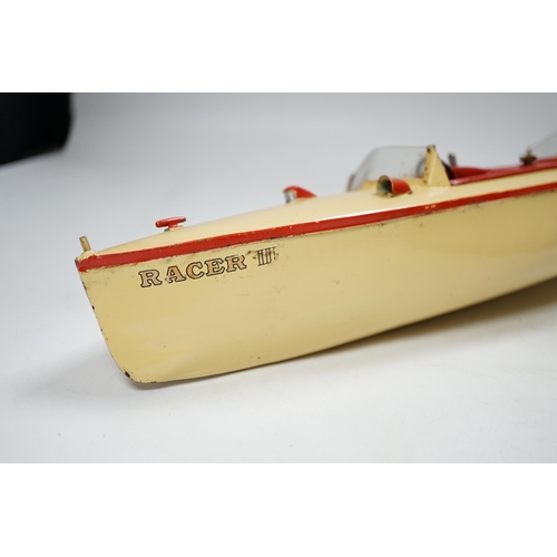 1252 - A boxed clockwork Hornby Racer III Speed Boat